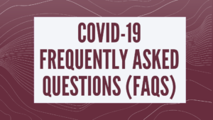 maroon background Covid Facts Logo